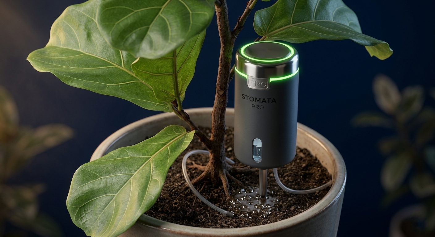 Stomata Pro in a fiddle leaf fig plant